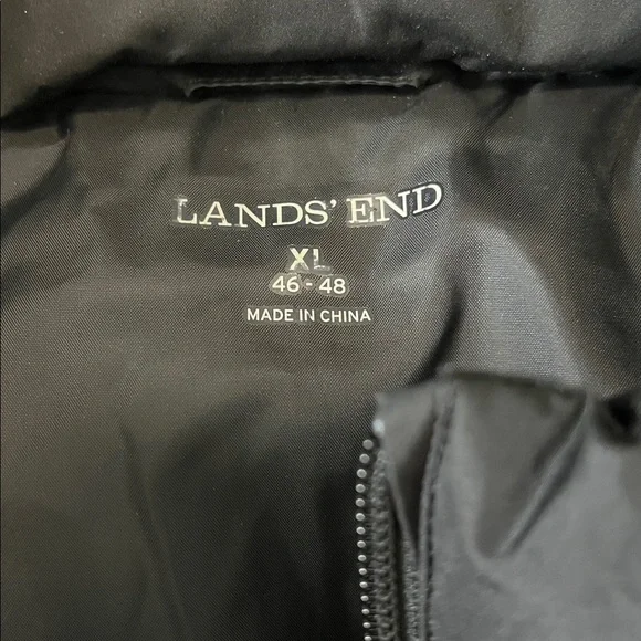 Lands End Down/Feather Puffer Vest Black Size XL - Picture 5 of 8